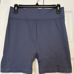 Kohl's Ribbed High-Rise Bike Shorts - Navy Blue